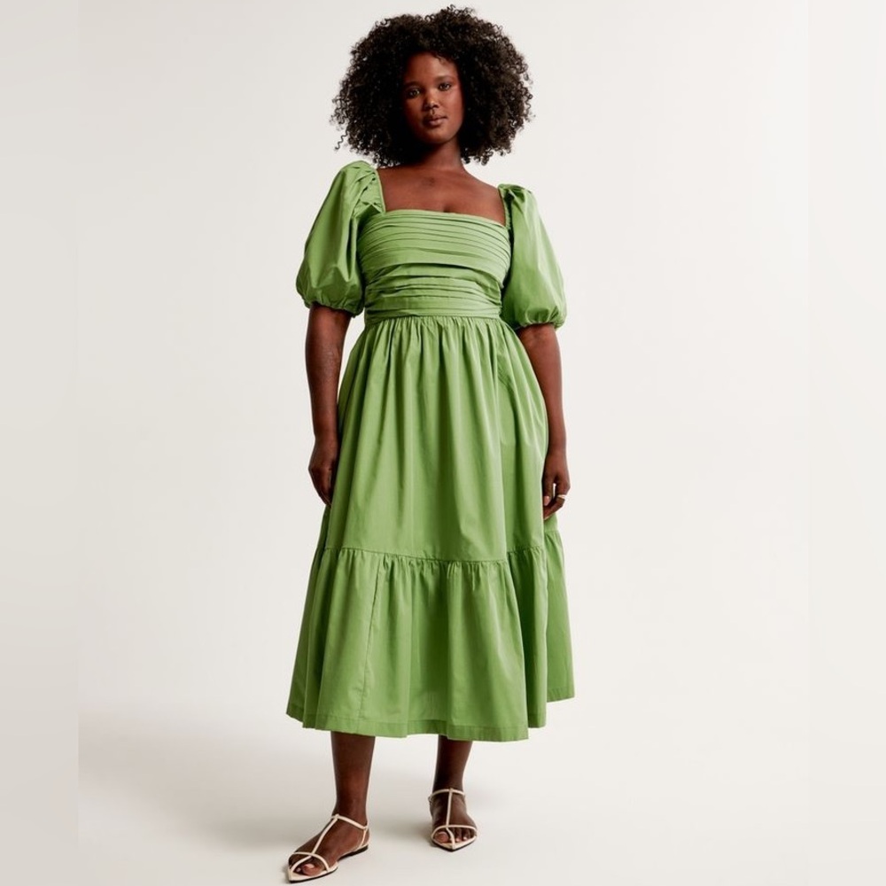 Abercrombie & Fitch Green Midi Dress